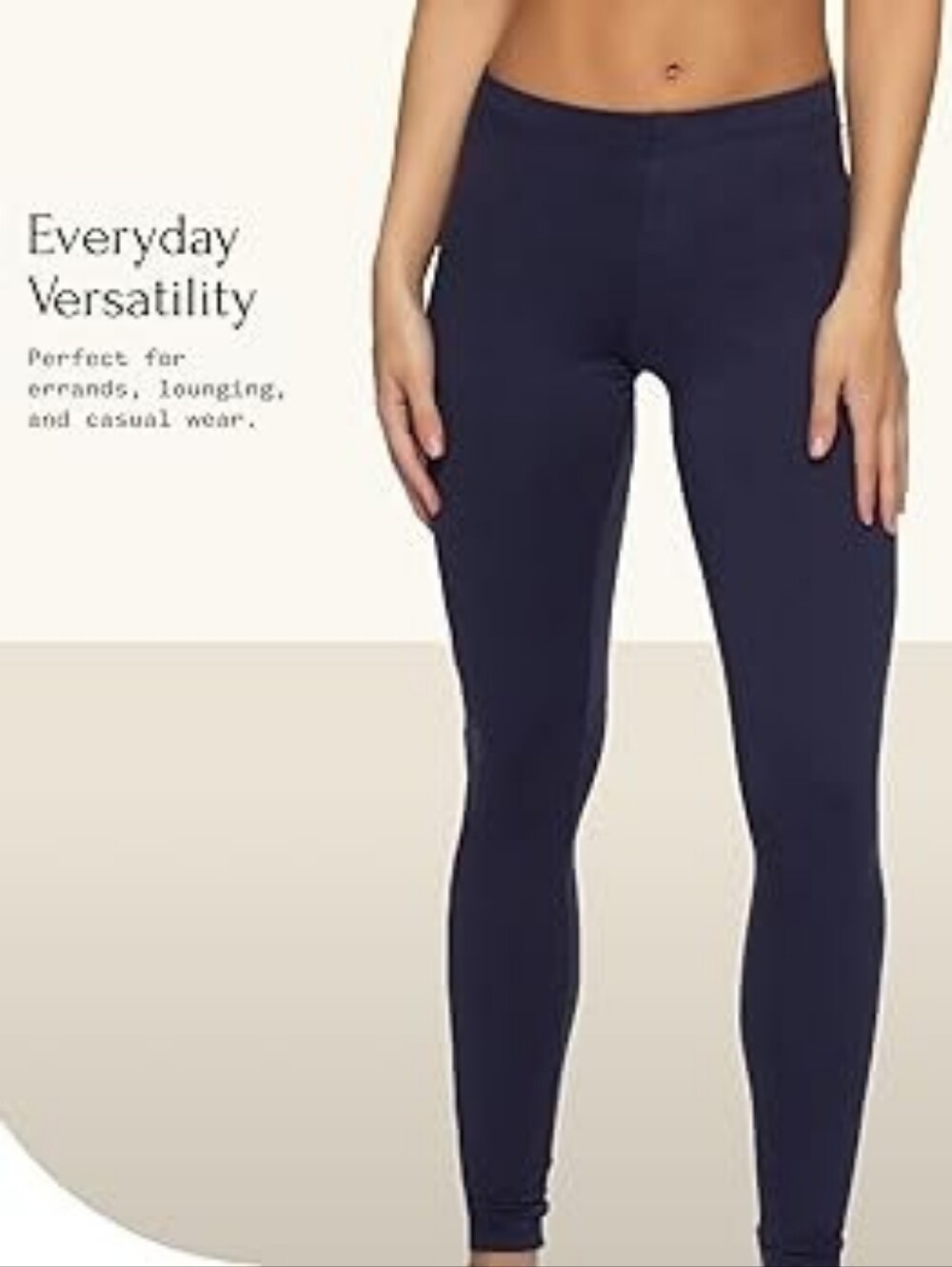 Felina Black High-Waist Stretch Leggings